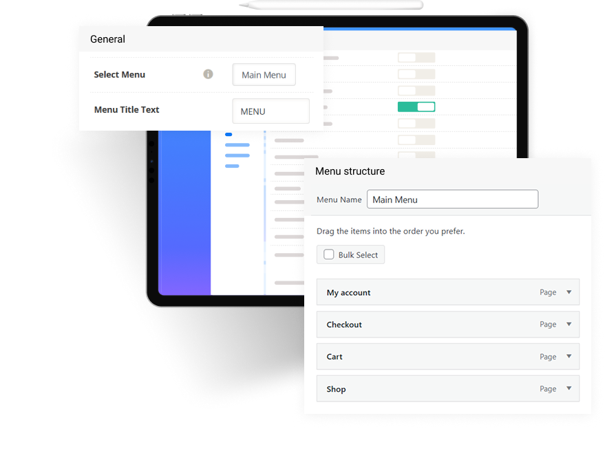 WP Responsive Menu working with the default WordPress menu